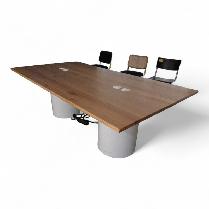 Møtebord 220x120cm Heltre eik, ben