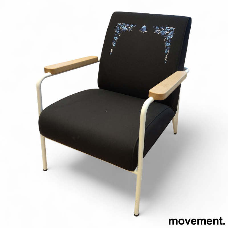 Fauteuil de Salon Sort stoff med - 1 / 3