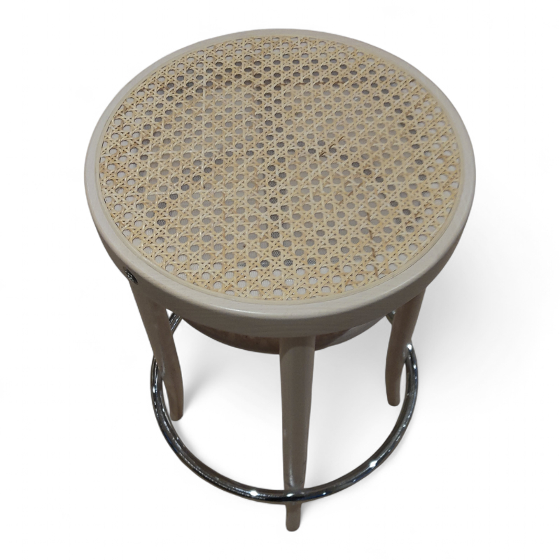 204 RH Bentwood stool  Hvitlasert