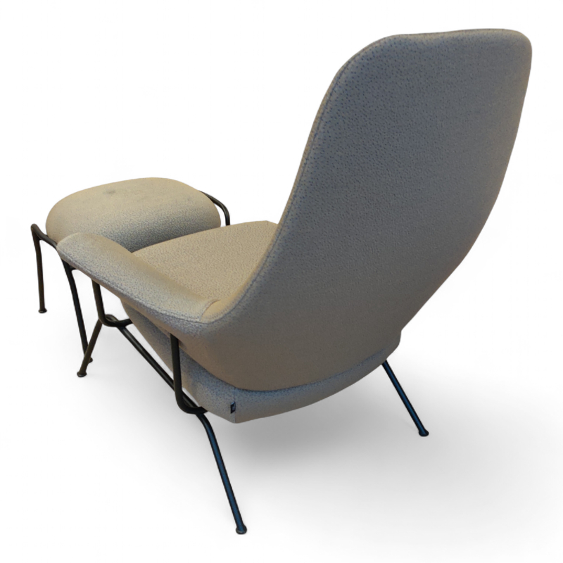 Hai lounge chair+Ottoman lys brunt