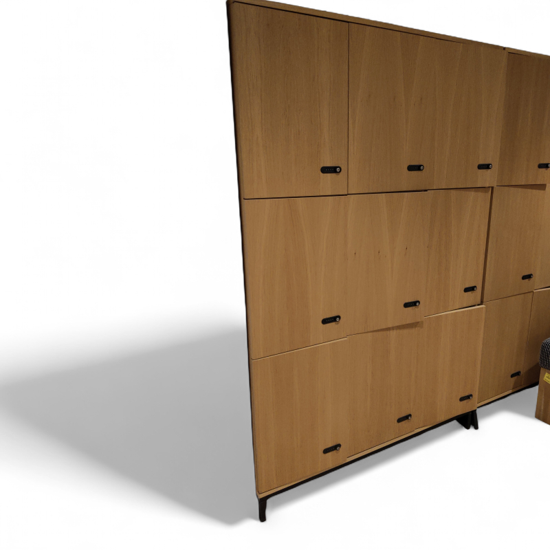 Lukeskap 120x45x192cm 9 luker Eik