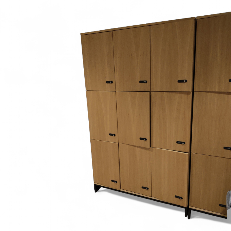 Lukeskap 120x45x192cm 9 luker Eik