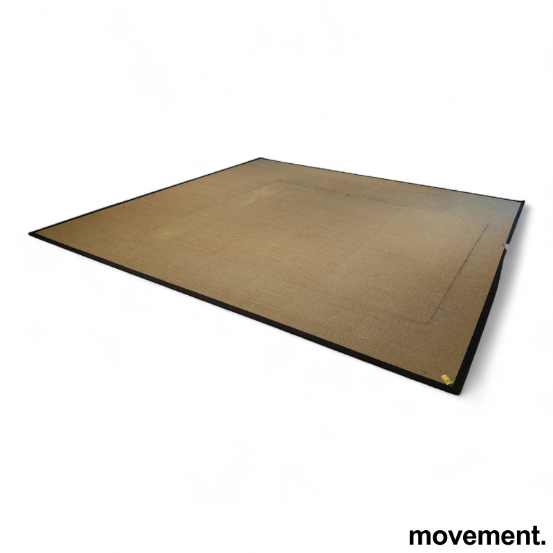 Sisal  med sort kant 420x430cm Col - 1 / 2