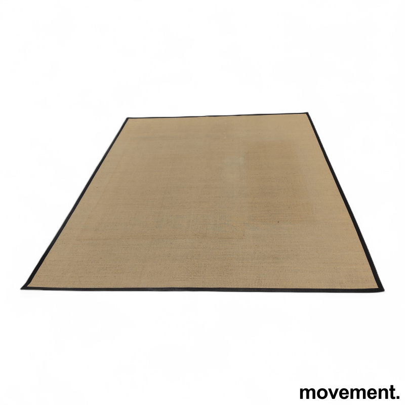 Sisal  med sort kant 400x500cm Col