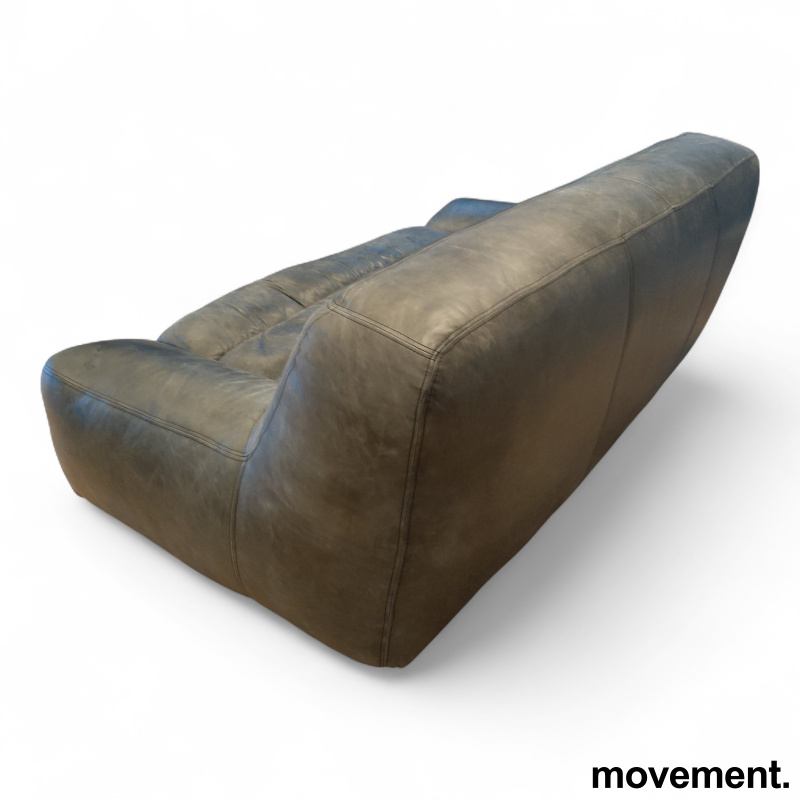 Bendum sofa 2-seter Grågrønt skinn, - 3 / 4