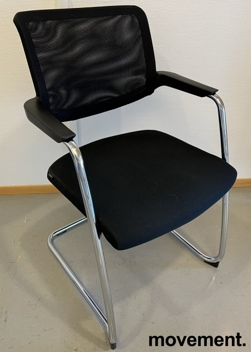 Too 2.0 konferansestol Sort stoff,