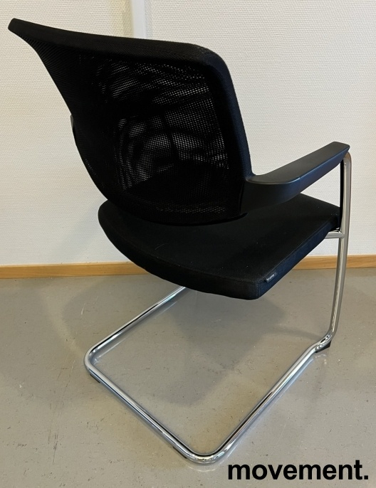 Too 2.0 konferansestol Sort stoff,