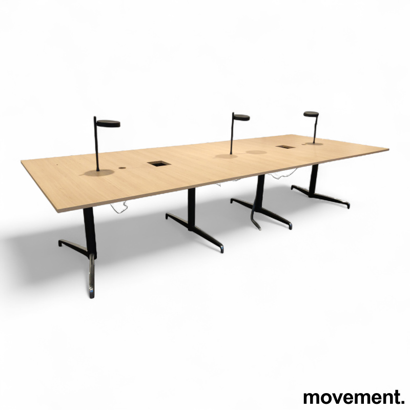 Genese møtebord 360x140cm, 3 lamper - 1 / 3