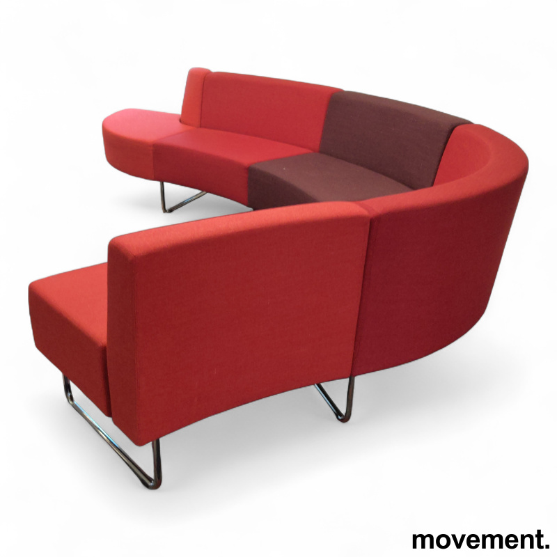 Gap modulsofa 5 moduler Rødt stoff, - 3 / 3