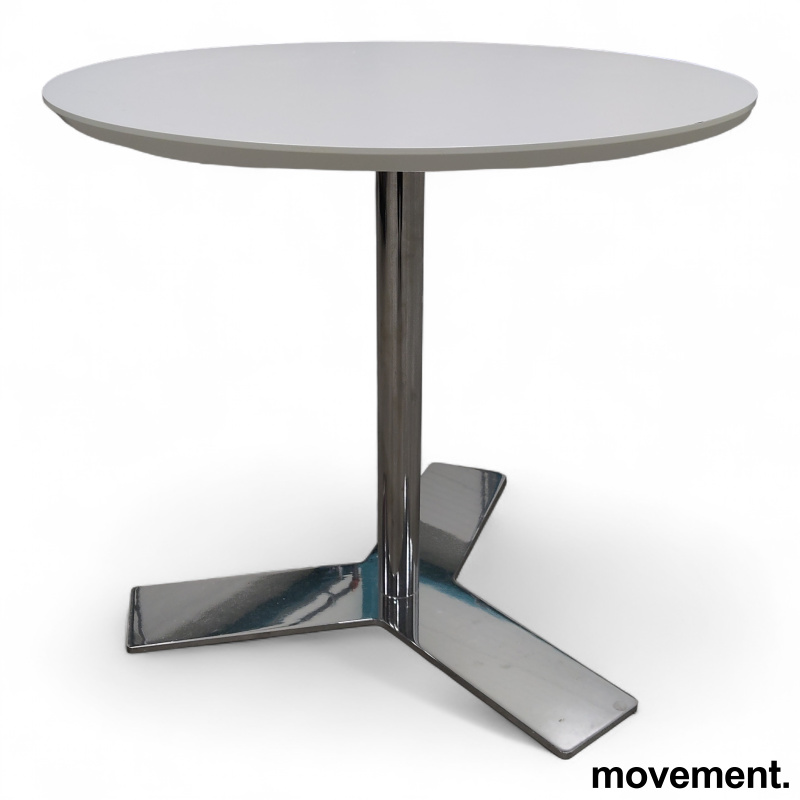 Column Ø=80cm Hvit laminat krom - 2 / 2