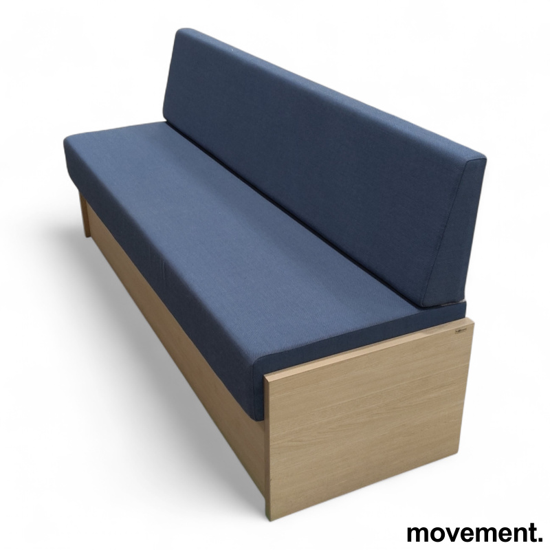 Plassbygd sofa 190x60cm Blått stoff - 1 / 2
