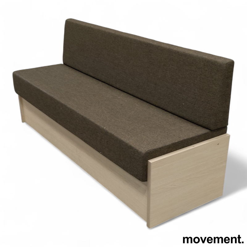 Plassbygd sofa 190x60cm Brunt stoff - 2 / 2