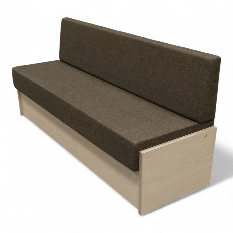 Plassbygd sofa 190x60cm Brunt stoff