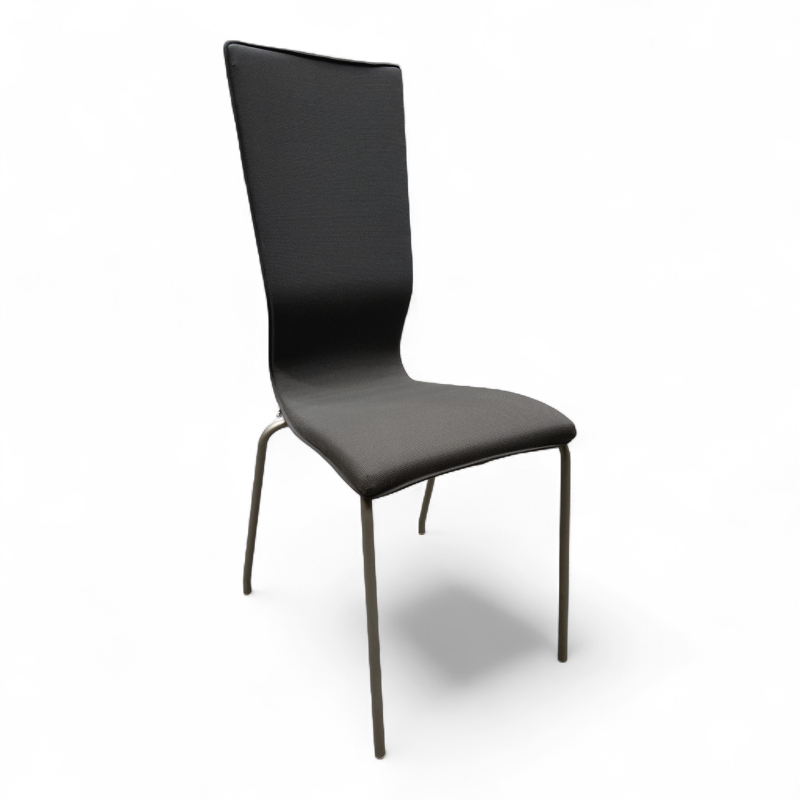 Graf fullpolstret, høy rygg Grått