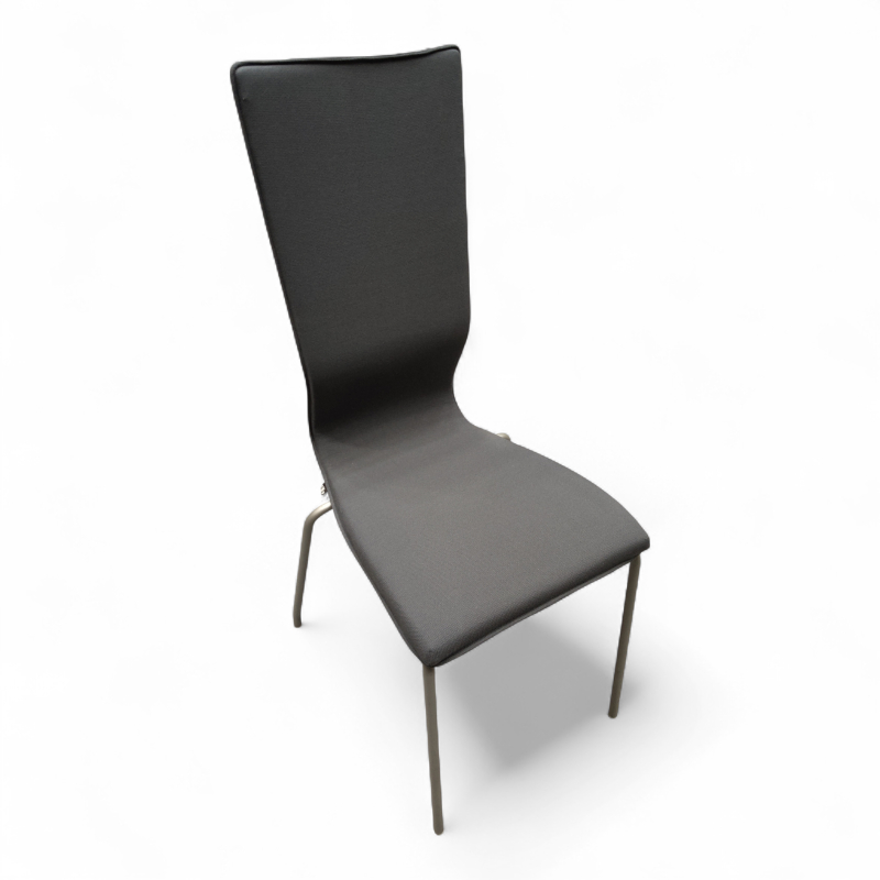 Graf fullpolstret, høy rygg Grått