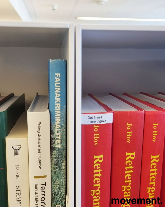 Bokhylle 6H 100x208,5cm Hvit, Brukt - 3 / 5