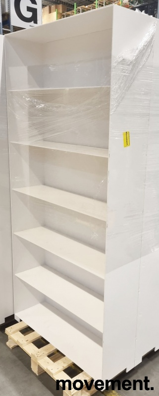 Bokhylle 6H 100x208,5cm Hvit, Brukt - 1 / 5