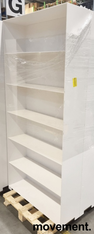 Bokhylle 6H 100x208,5cm Hvit, Brukt