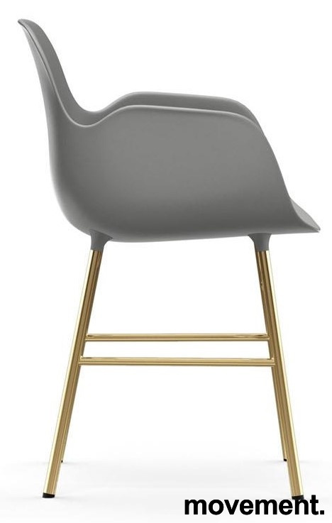 Form Armchair metal Grå plast, ben - 3 / 5