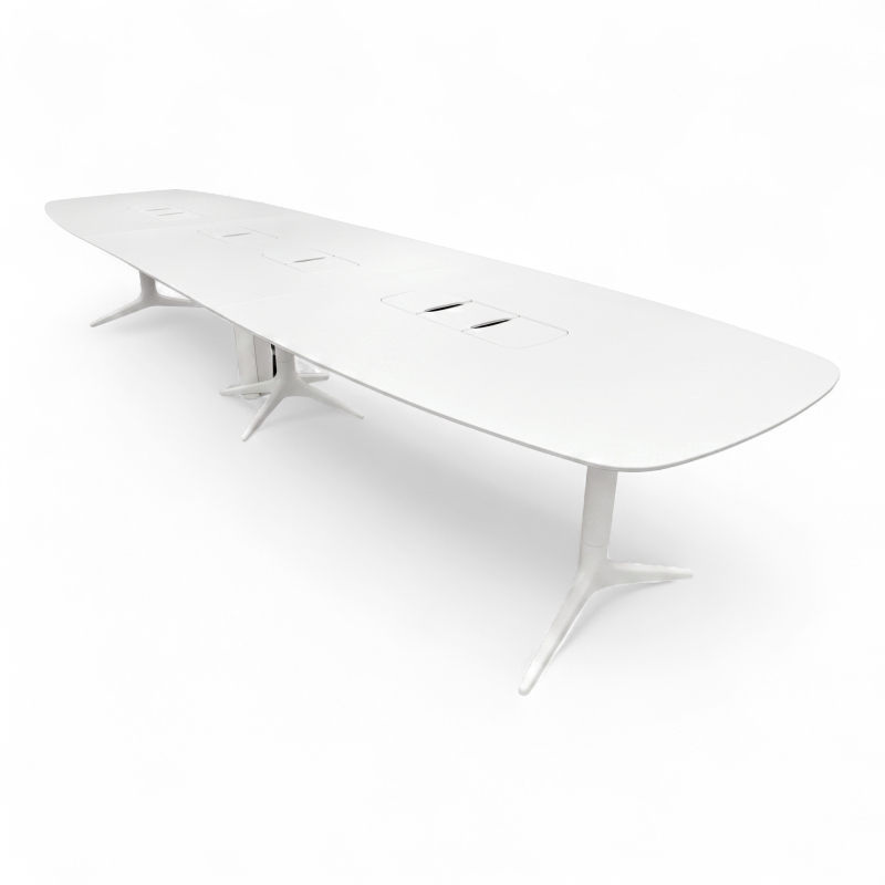 HideTech møtebord 420x110cm Hvit