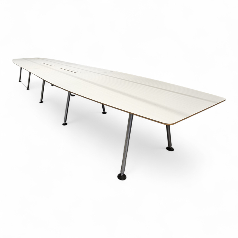 Disc 570x120cm Hvit krom, Pent