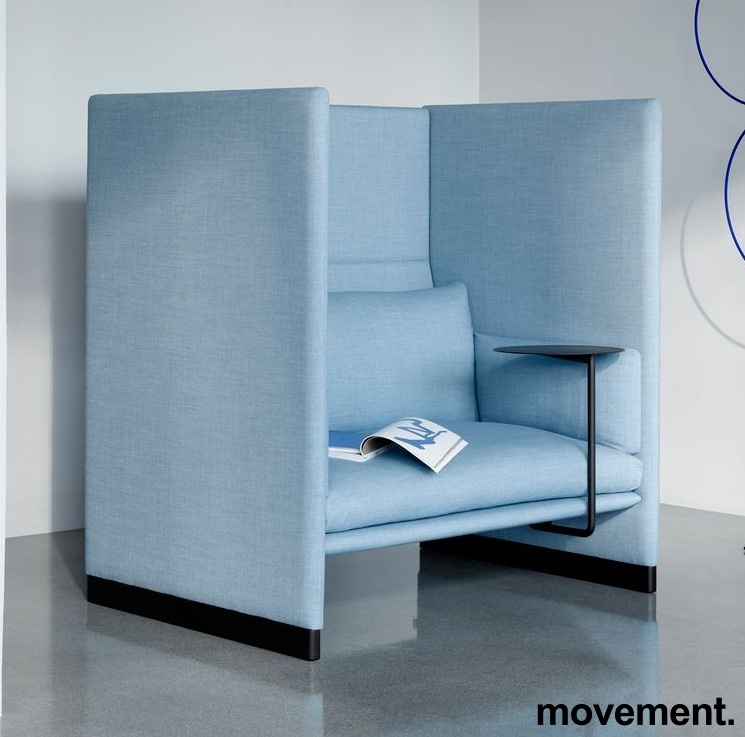 Case alkove 125cm  Blått stoff