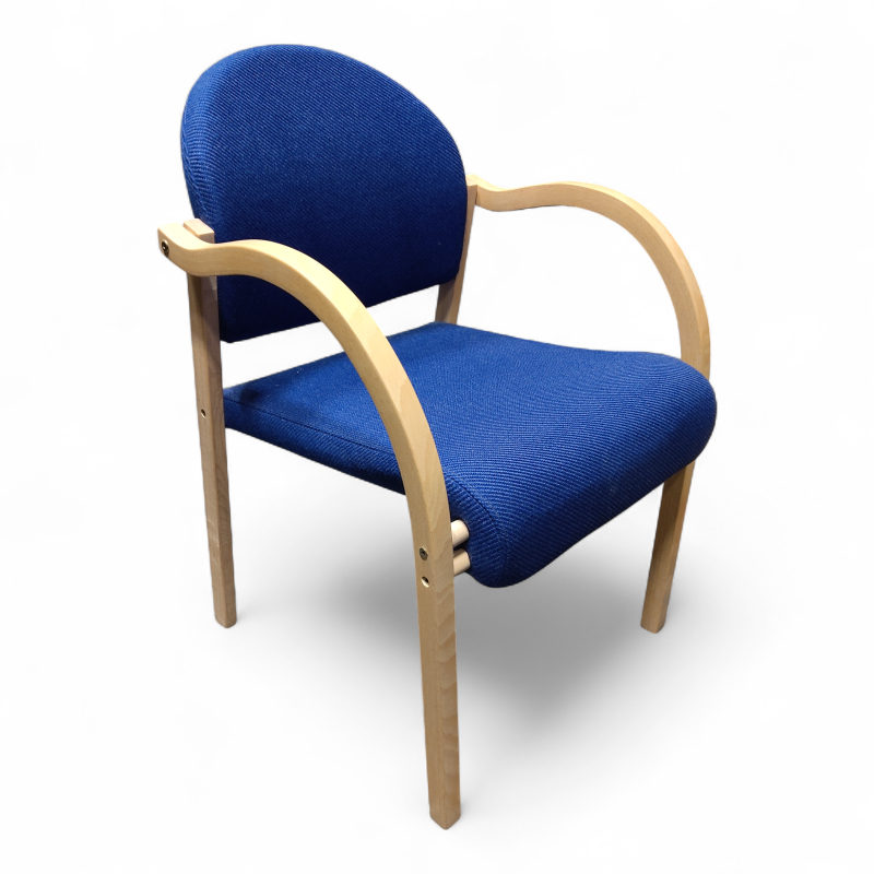 Contract buet rygg Blått stoff (GU