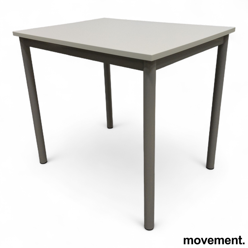 Stk. 28 Combi elevbord 80x60cm Hvit laminat, ben i grått, Pent brukt