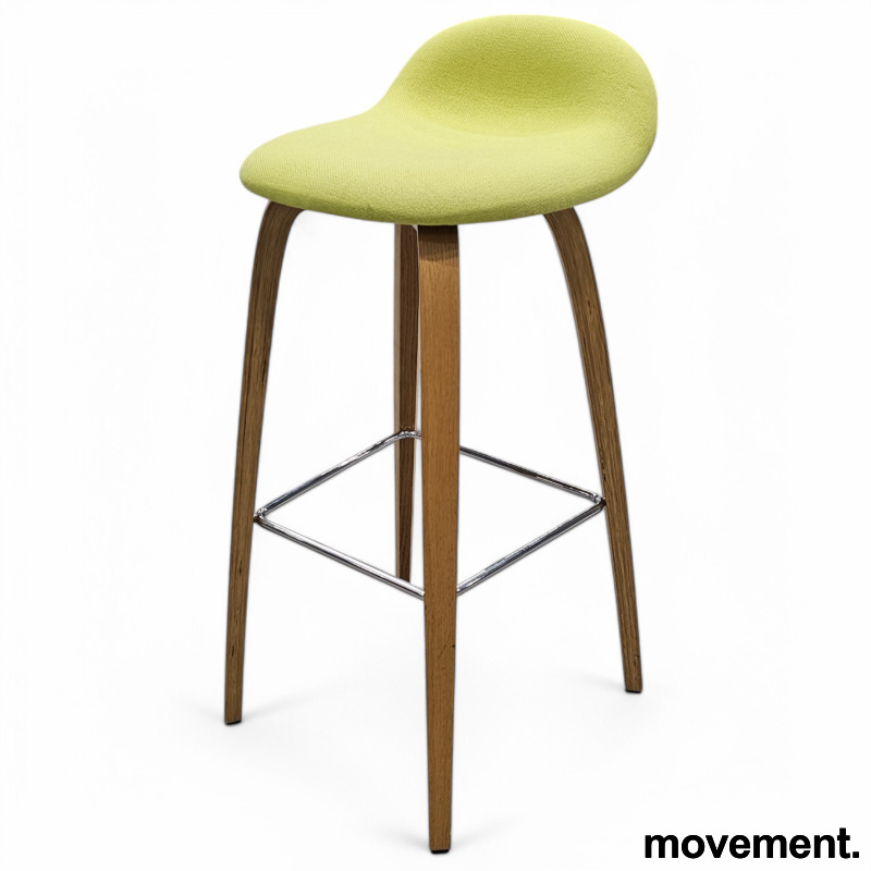 3D bar stool fullpolstret, høy, ben - 1 / 3