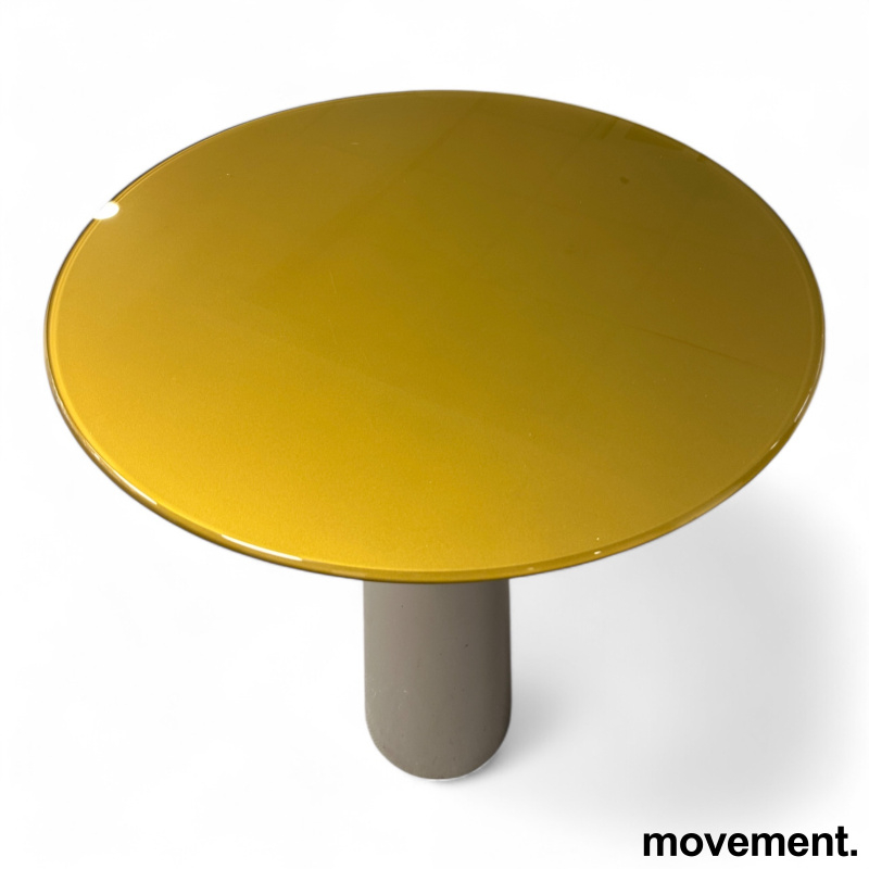 Totem barbord Ø80 Gul glassplate