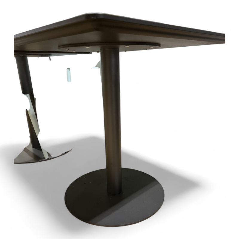 Train kafebord 70x70cm Mørk grå