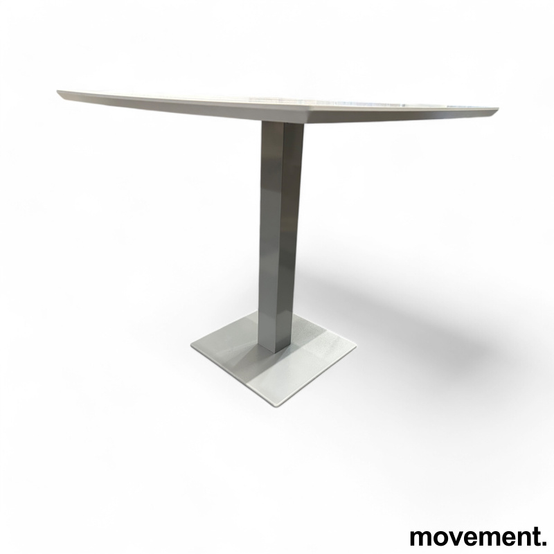 Kafebord 80x80cm Hvit laminat grått