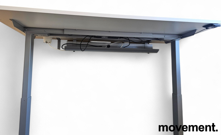 Hevsenk 160x80cm hvit plate, grått - 6 / 7