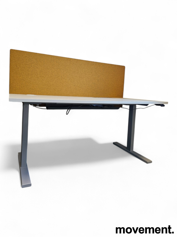 Hevsenk 160x80cm hvit plate, grått - 1 / 7