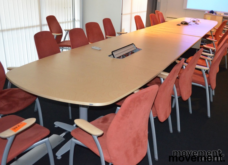 T-serie møtebord 760x120cm Bjerk - 4 / 5