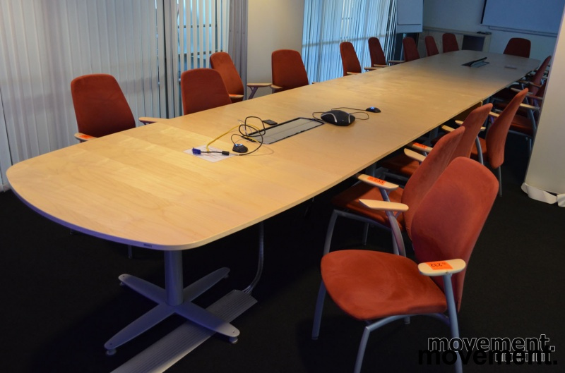 T-serie møtebord 760x120cm Bjerk - 2 / 5