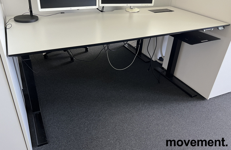 Tellus 180x80cm Hvit plate med sort