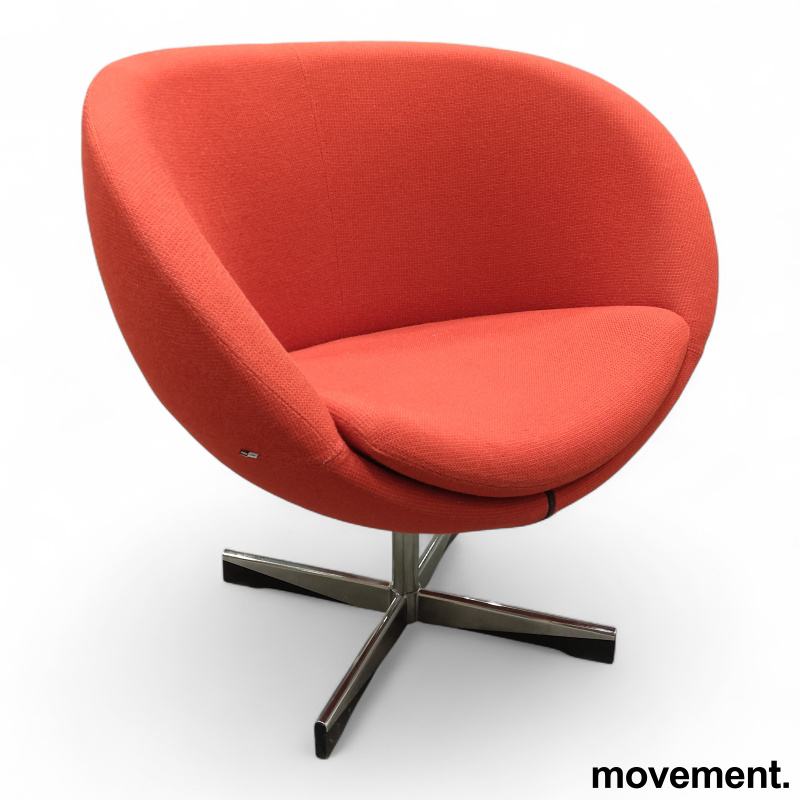 Planet Rødt mønstret ullstoff, - 1 / 3