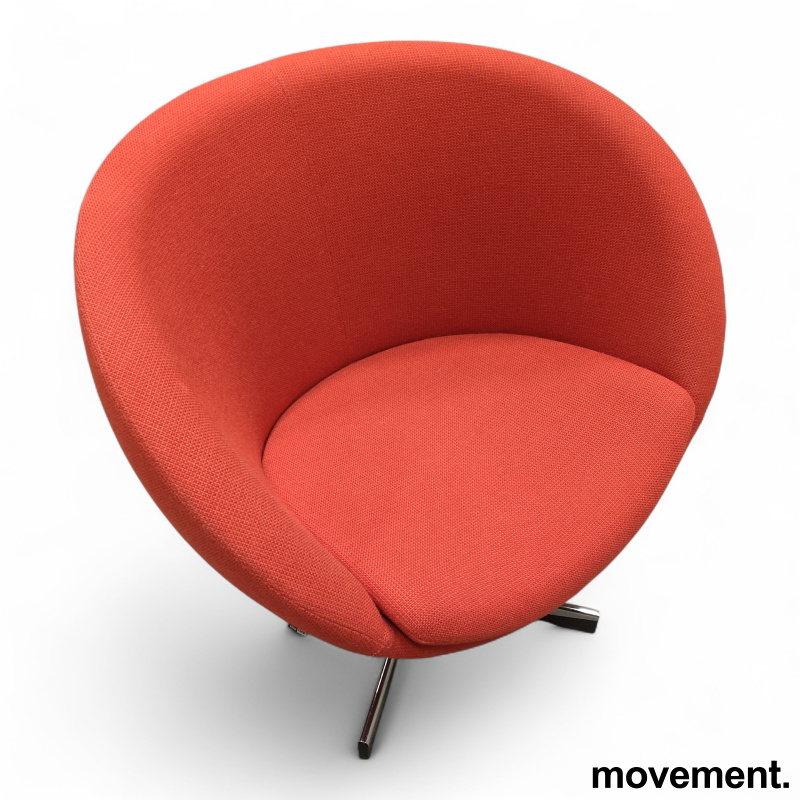 Planet Rødt mønstret ullstoff, - 2 / 3