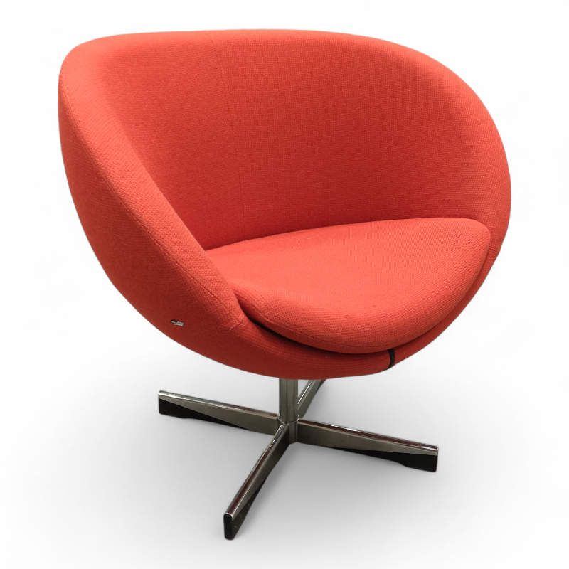 Planet Rødt mønstret ullstoff,