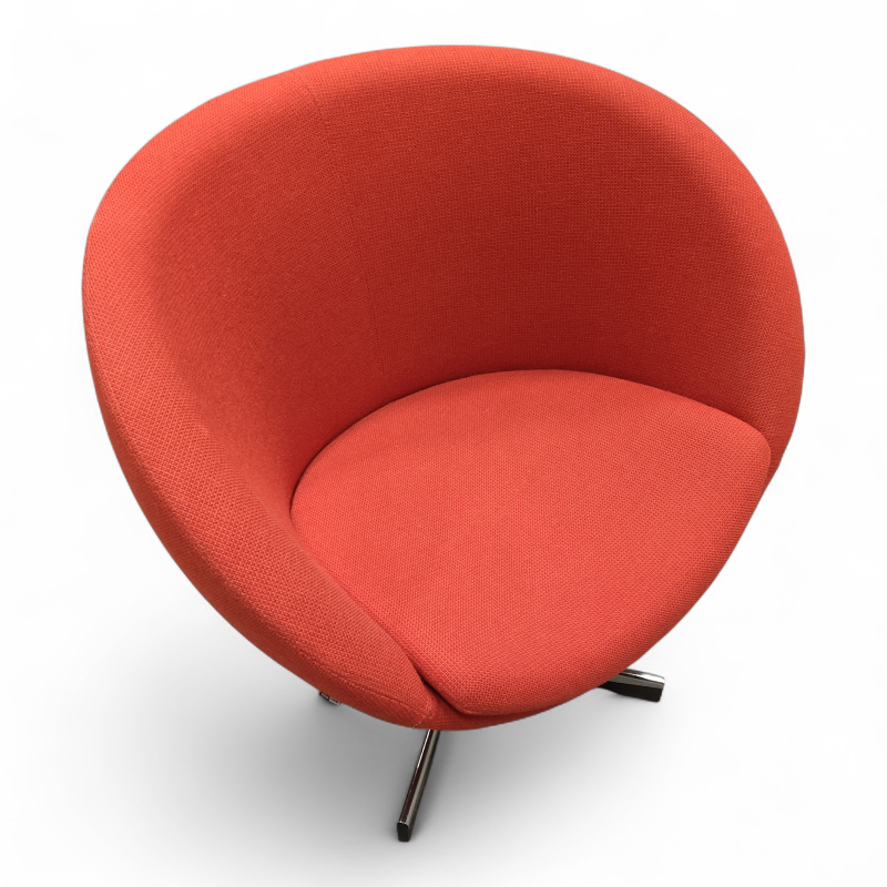 Planet Rødt mønstret ullstoff,