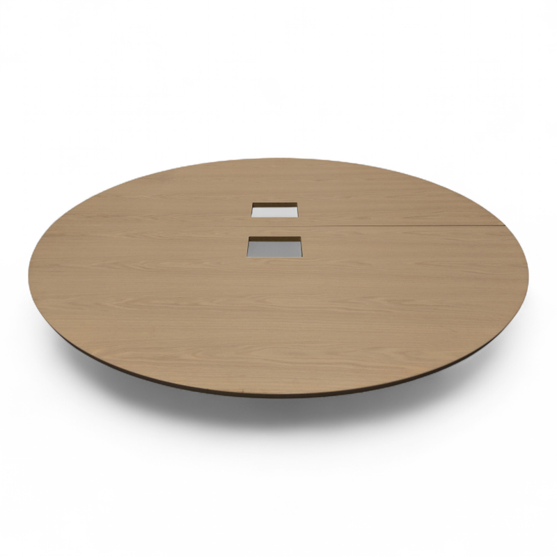 Møtebordsplate Ø=180cm Lys eik
