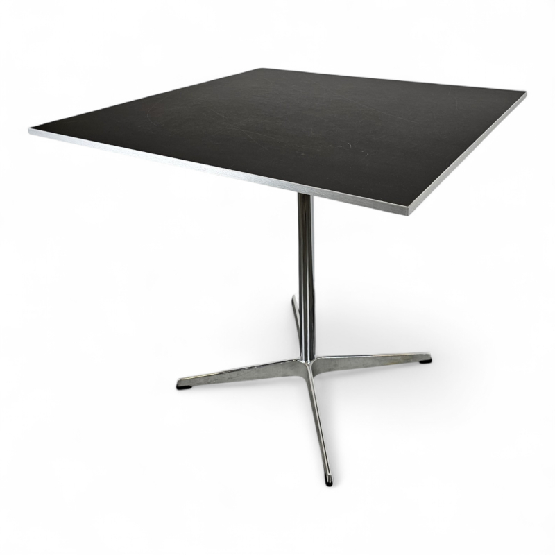 Kafebord 80x80cm Sort linoleum,