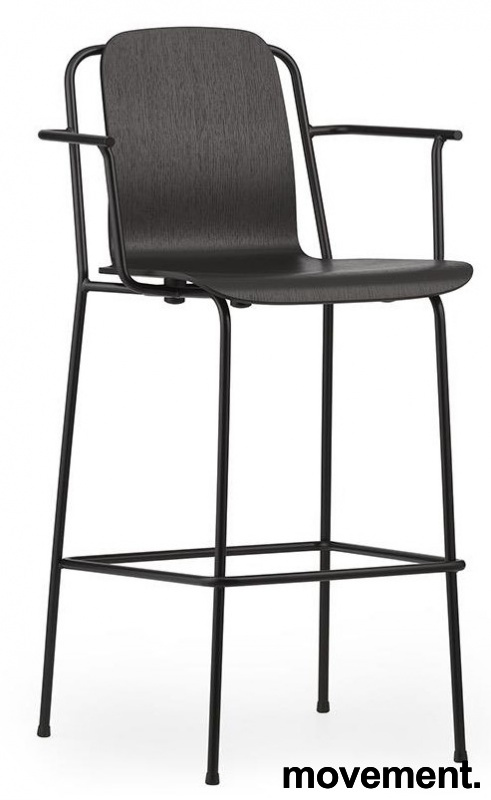 Studio bar armchair, 75cm Sort - 1 / 2