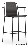 Studio bar armchair, 75cm Sort - 1 / 2