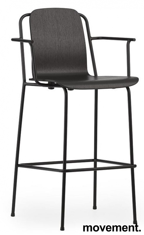 Studio bar armchair, 75cm Sort