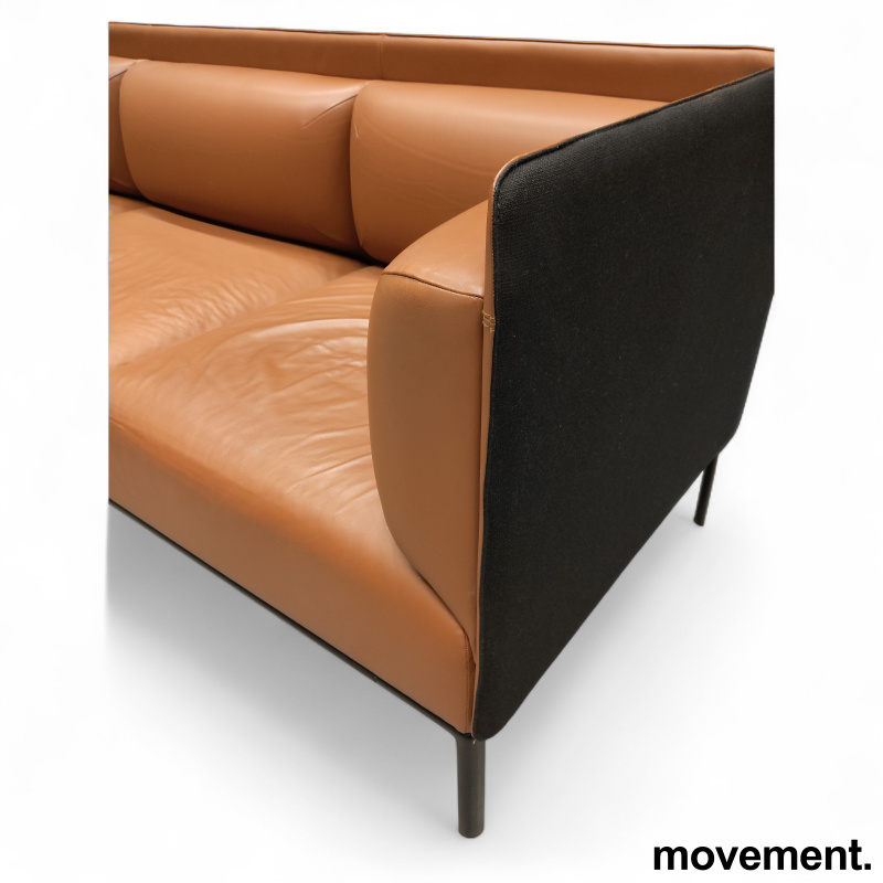 Crest 3-seter Brunt skinn, ben i - 3 / 3