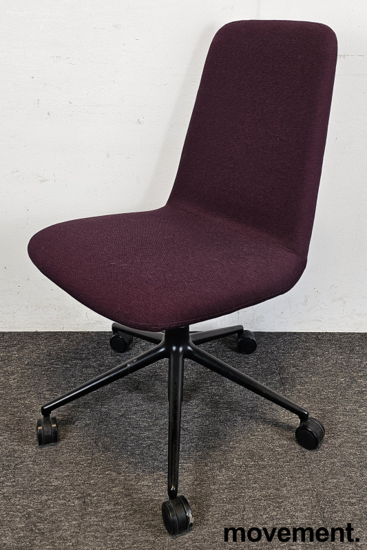 Off chair lav rygg med hjul Lilla