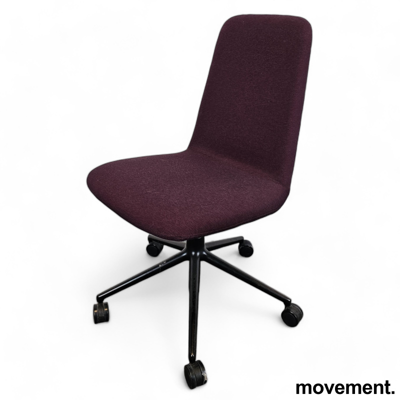 Off chair lav rygg med hjul Lilla