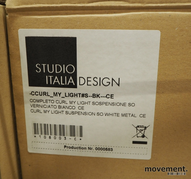 Curl my light takpendel Hvit,